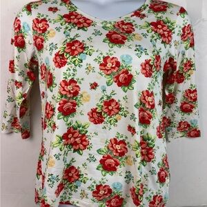 The Pioneer Woman Floral Blouse - Red and Green